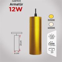 MAGNET SARKIT SİYAH ARMATÜR 60? 20CM 12W 4000K 1